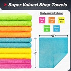 Fixsmith Shop Towels  Microfiber Cleaning Cloth Bulk  24 Pack 24pk  5 Colors 