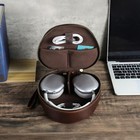 For Apple Airpods Max Portable Earphone Leather Case With Wrist Strap