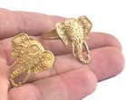 Elephant Ring Adjustable Raw Brass  18 5mm 8 5us Inner Size  2978