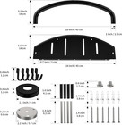 Black 18-inch Safety Grab Bar With Storage Shelf For Bathtub Or Shower
