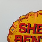 Vintage Shell Benzin Porcelain Enamel Sign 6  X 6  Inches