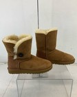Ugg Australia Chestnut Brown Suede Bailey Button Boots 8