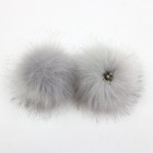 4 7in Faux Fur Pom Pom Ball With Snap Clip Hat Scarf Diy Accessories 5-pack Bulk