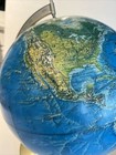 Vintage Rand Mcnally World Portrait 12  Globe W 8  Gold Tone Metal Base Texture