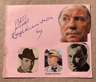 Peter Falk Columbo Rare Genuine Authentic Vintage Signed Album Page Cav Coa