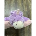 Pillow Pets Pee-wees Unicorn Plush Small Purple Pink Good Shaggy Mane 11in