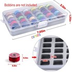2pcs Bobbin Storage Boxes     Hold 60pcs For Class 15  L Type  Bobbins