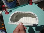 Vtg White Wicker Hanging Wall Basket Rectangular Flat Back Cottage Farmhouse