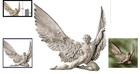 Charming Icarus Wall Sculpture - Stunning 11  Mythology Decor In Ivory Finish