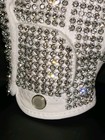 Handmade Michael Jackson Motown 25 White Crystal Rhinestone Glove Replica             