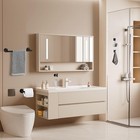 6pcs Bathroom Hardware Accessories Set Towel Bar Set Stainless Steel Black
