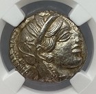Attica Athens Ar Tetradrachm Owl Athena 440-404 Bc - Ngc - Ch Au 4 5 5 5