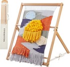25 2  H X 19 3  W Weaving Loom With Stand Wooden Multi-craft Weaving Loom Arts