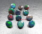 Aaa     Quality 4 Mm Faceted Black Opal   Ethiopian Origin   4 Pcs