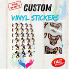Custom Transparent Or White Vinyl Stickers   Durable  High-quality  Waterproof