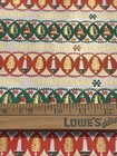 Vtg Merry Christmas Wrapping Paper Gift Wrap Retro 1960 Candle Bell Tree Holly