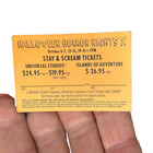 Halloween Horror Nights 2000 Universal Studios Jack Stay And Scream Promo Ticket