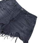 Forever 21 Grunge Denim Shorts Black Distressed Gothic Boho Streetwear Size 30
