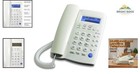 Single-line Landline Phone With Adjustable Display And Memory Features