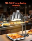 Vevor Commercial Food Heat Lamp 2-head Electric Catering For Food Restaurant