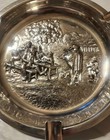 Vtg 7-3 8  Repouss   Cigar Ashtray Hans Jensen Denmark Silver Plated - Hallmark