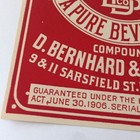 Unused 1906 Medicinal Soda Bottle Label Sarsaparilla Quack Medicine Berhard   Co