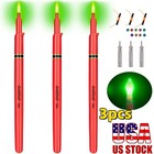 3pcs Fishing Floats Weighted High Visibility Wood Pole Float For Catfish Pike Us