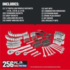 Craftsman 256pc Mechanics Tool Set W  72-tooth Ratchet   2-drawer Box