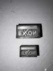 2 Vintage Letterpress Printing Block Exxon Gas Oil Advertising Logo