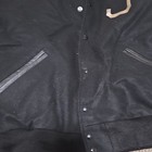 Journey 50th Anniversary Black Varsity Letterman Jacket  Leather Sleeves  Logo