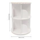360   Rotatable Book Shelf 2-tier Book Shelf White Freestanding Bookshelves