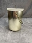 Kromex Corp Ice Bucket Mcm Vintage Spun Aluminum Chrome Lid Retro