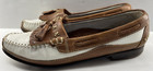 Cole Haan Womens Shoes Size 8 5 Loafers Brown White Leather Tassel Kiltie