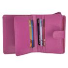 Women Rfid Blocking Genuine Leather Clutch Wallet Id Card Holder Zip Coin Purse