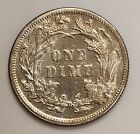 1891 Seated Liberty Silver Dime 10c W  Au bu Details