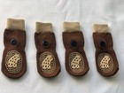 Brown Beige Dog Socks With Grips Set Of 4 Pcs Pet Paw Protection Free Ship