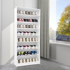 24 Pairs Shoe Rack Organizer 8-tier Stackable Shoe Storage Cabinet Space Saving