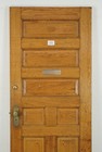Antique 7 Panel Chestnut Wood Entry Door 83 X 35 75 In 
