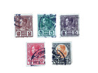 Siam Thailand King Vajiravudh Stamps X5 Used Early Stg Values 2   25
