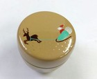 Japanese Tea Caddy Natsume White Kirara Santa Claus Makie Resin Chado Tool