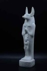 Statue Egyptian Art God Anubis Contain Goddess Isis Sculpture Marble Stone Heavy