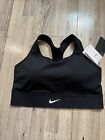 New  Nike  1x  Women s Swoosh 1-piece Padded Longline Sports Bra  Do7071-010