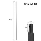 Wrought Iron Balusters Set Of 10 Hollow Plain Bar 1 2-inch Satin Black Decorativ