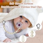 Pacifier Clips For Baby Girl Boy  Silicone Binky Holder For Mam Pacifiers  Ba   