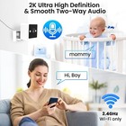 2k Hd Video Baby Monitor With Camera   Audio Wifi Night Vision Motion Detection