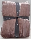 West Elm Lush Crinkle Velvet Full Queen Duvet Cover   Dusty Blush