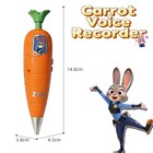 Zootopia Judy Hopps Carrot Voice Recorder Pen Kids Toy Nick Wilde Gift Gn