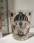 Vintage Georges Briard Lowball Glasses Double Old Fashioned Hot Air Balloon Set