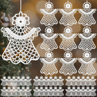 36 Pcs Crochet Angels Ornaments For Christmas Tree Crocheted Angels Decoratio   