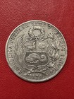 1870 Yj Peru Un Sol Silver Coin 90  25g 22 5g Asw